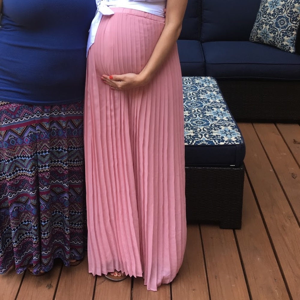 Pinkblush pink maternity maxi skirt